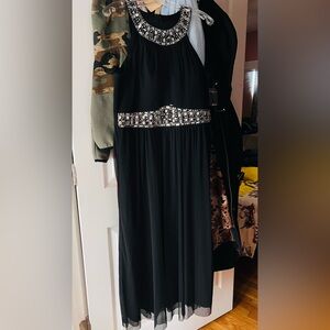 Chic Black Embellished Maxi Dress